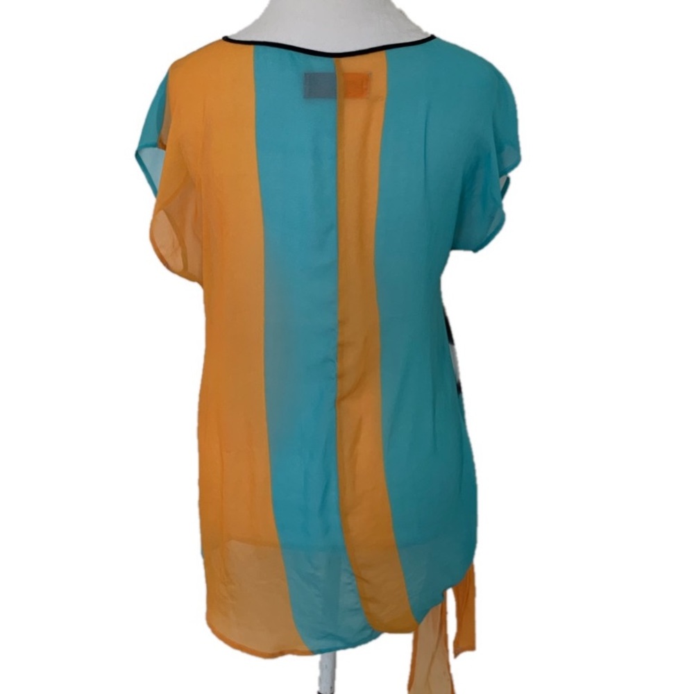 Clover Canyon Sheer Patterned Top Size S - image 3